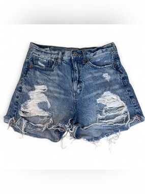 American Eagle Outfitters Ripped High-Rise Jean Shorts -